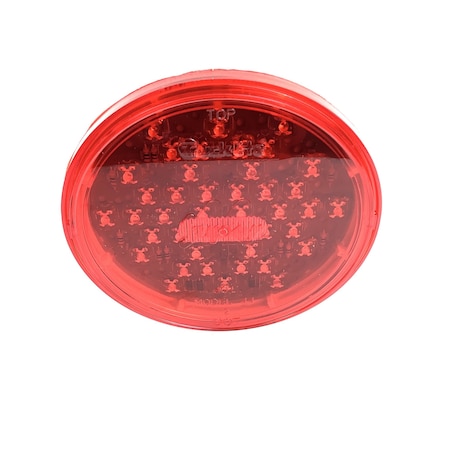 Truck-Lite Super 44, Led, Red, Round, 42 Diode, Stop/Turn/Tail, Fit N Forget S.S., 12V 44202R